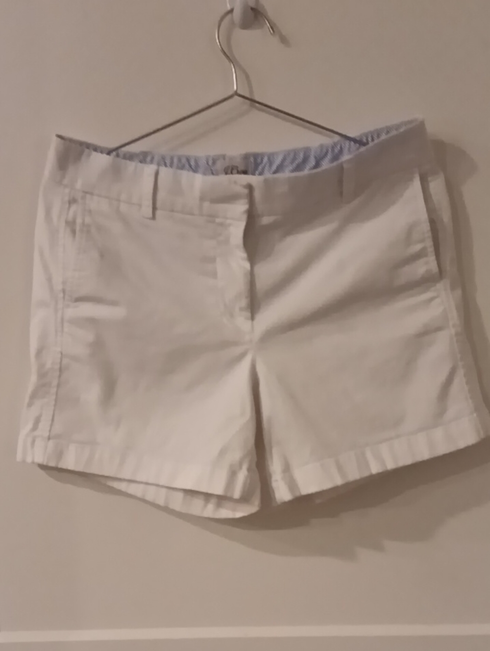 J. Crew Women's White Cotton Chino Shorts